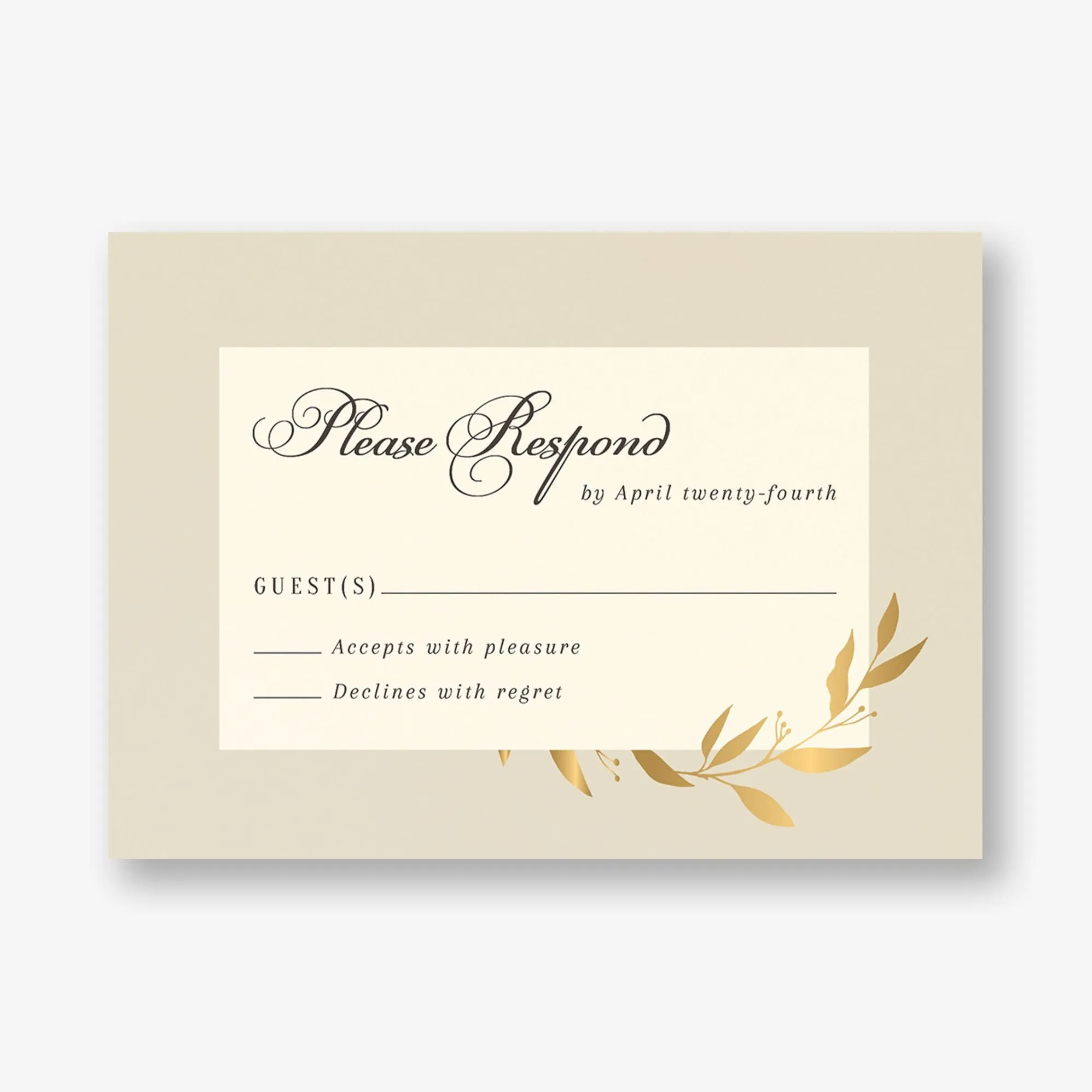 Wrapped Vines Foil Response Card sold by Paper Source product image thumbnail 2