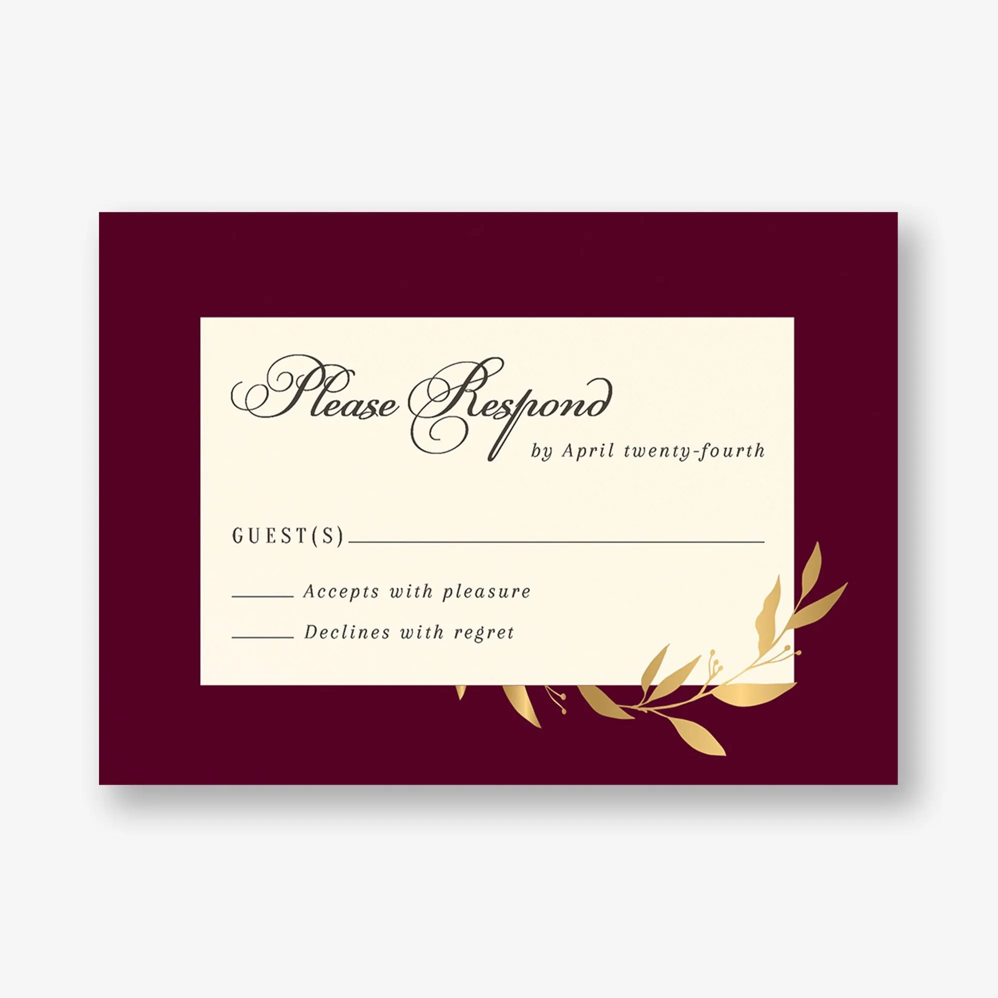 Wrapped Vines Foil Response Card sold by Paper Source product image thumbnail 4