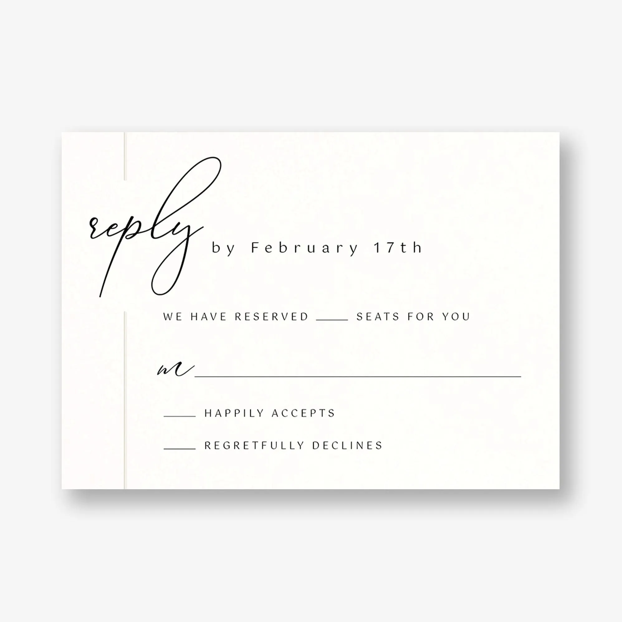 Contemporary Borderline Foil Response Card sold by Paper Source product image thumbnail 3