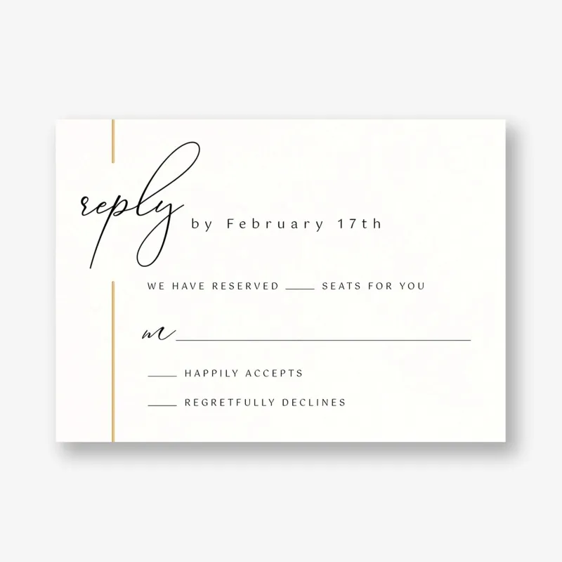 Contemporary Borderline Foil Response Card sold by Paper Source