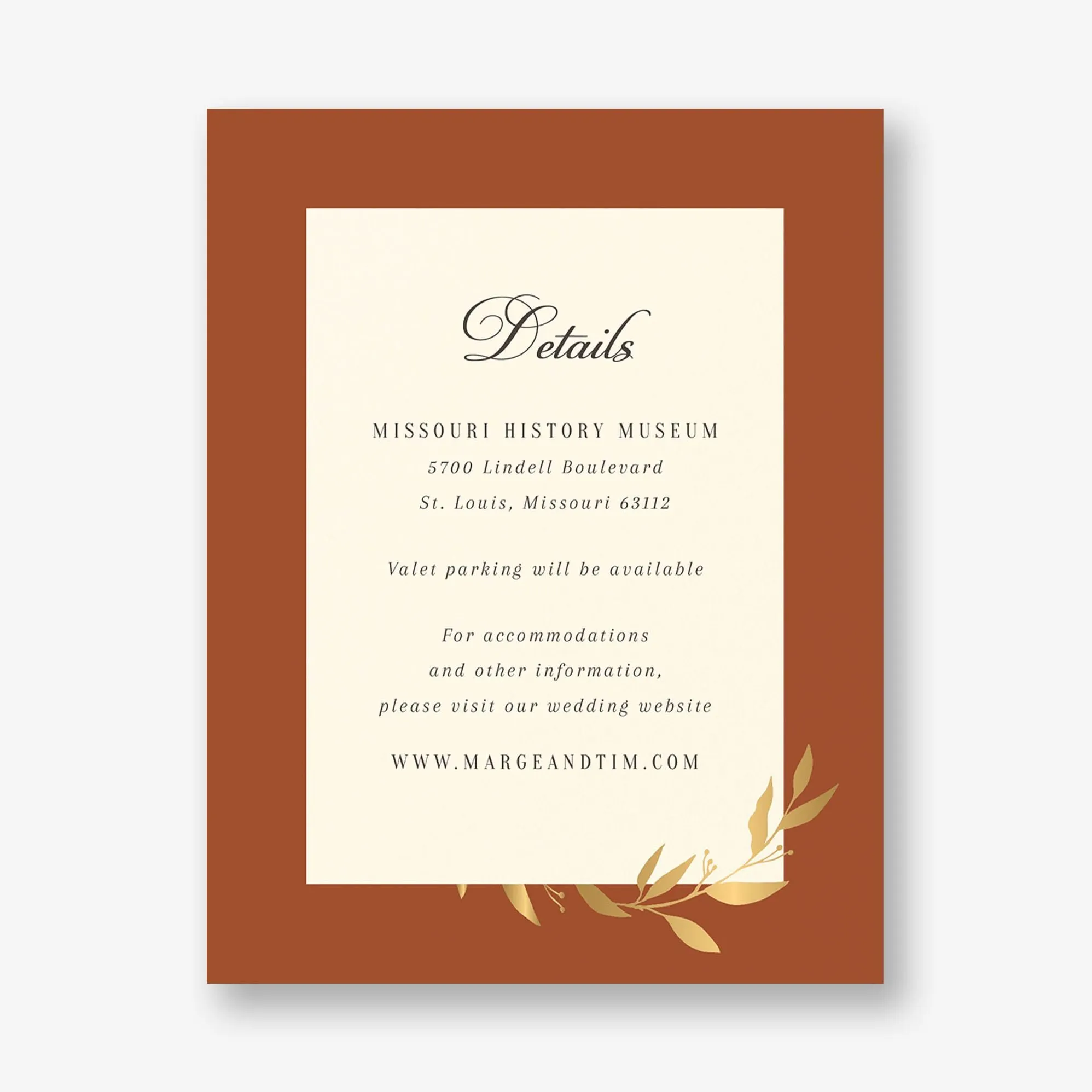 Wrapped Vines Foil Information Card sold by Paper Source product image thumbnail 2