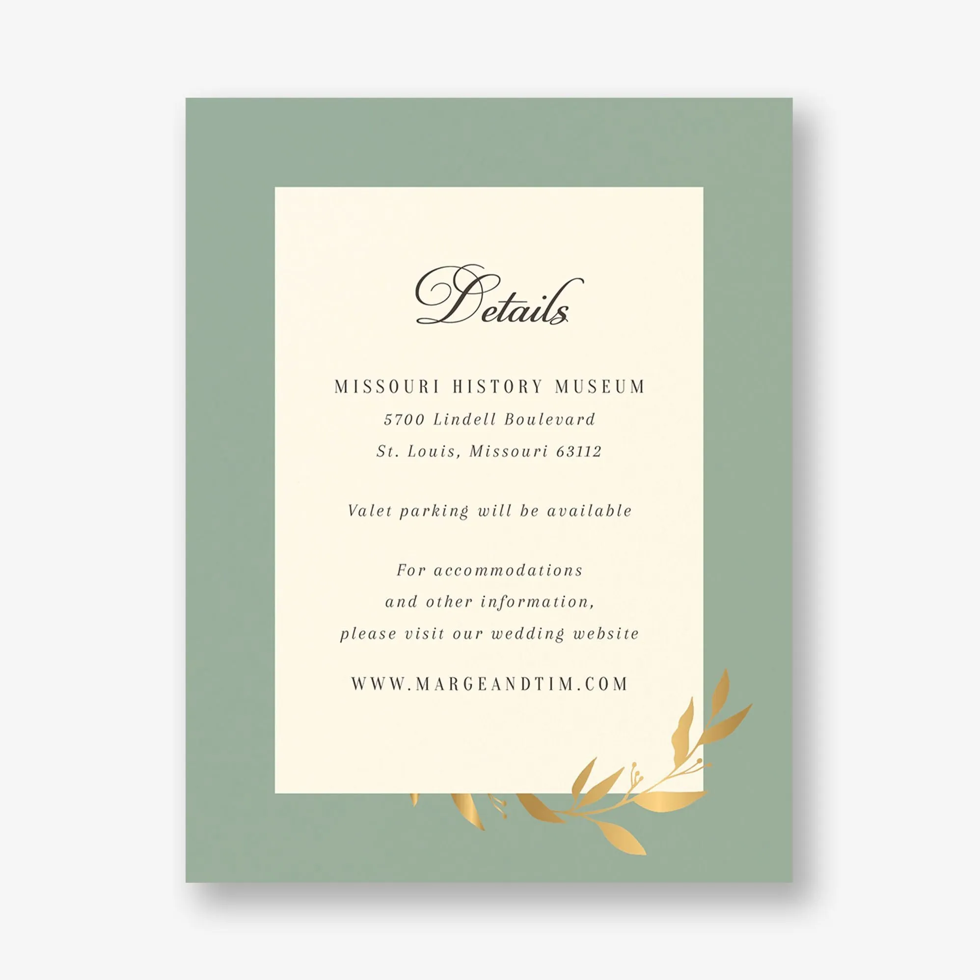 Wrapped Vines Foil Information Card sold by Paper Source product image thumbnail 3