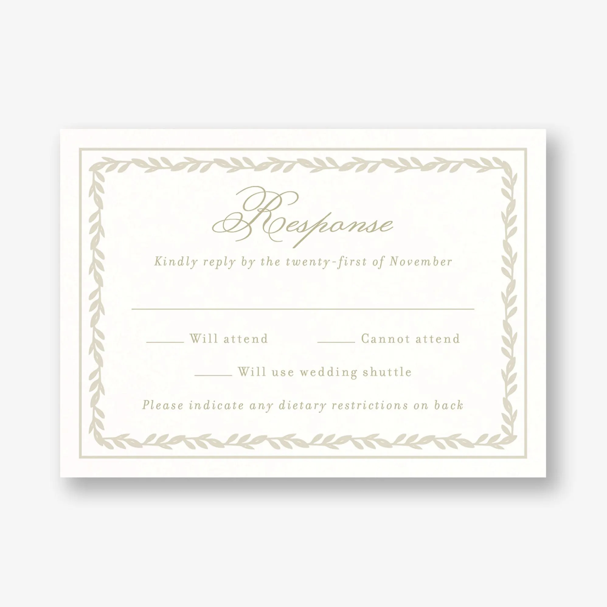 Trellis Vines Response Card sold by Paper Source product image thumbnail 2