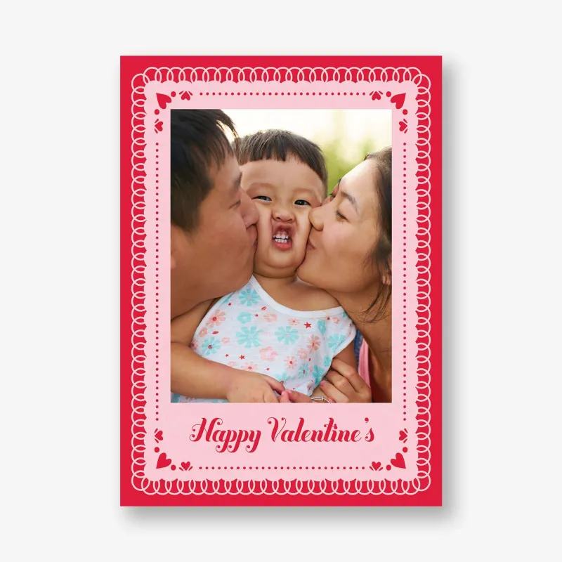 Doily Heart Frame Photo Card sold by Paper Source