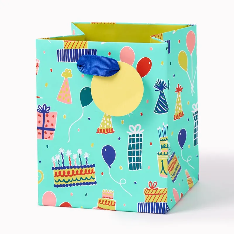 Birthday Icons Small Square Gift Bag sold by Paper Source