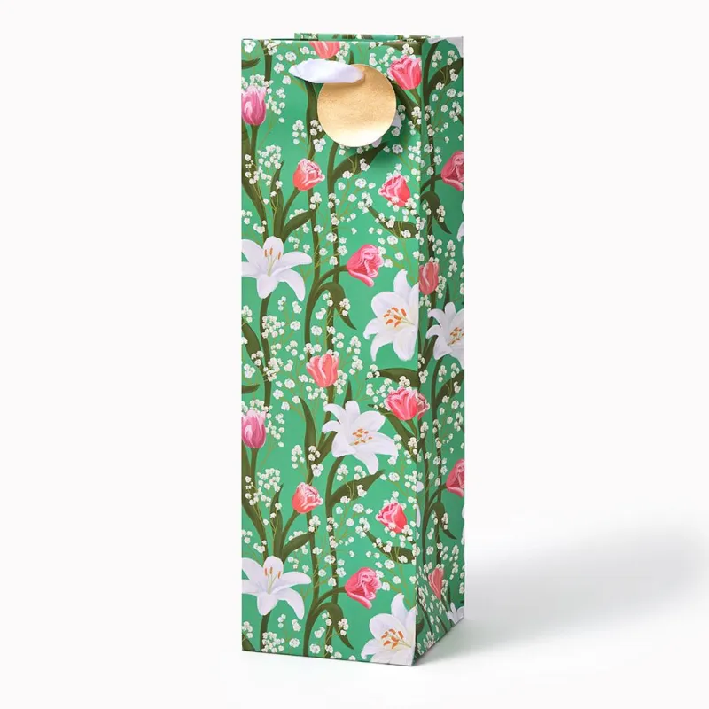 Tulip Lilies Wine Gift Bag sold by Paper Source