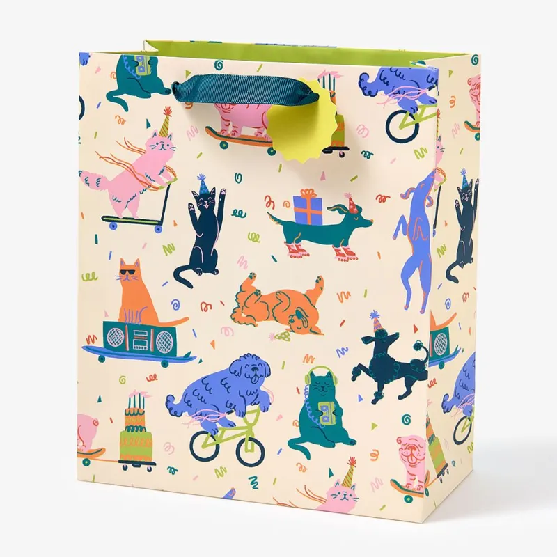 Party Animals Medium Gift Bag sold by Paper Source