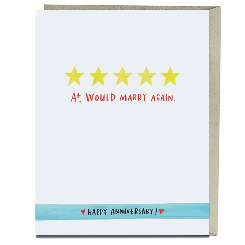 Five Stars Anniversary Card sold by Paper Source