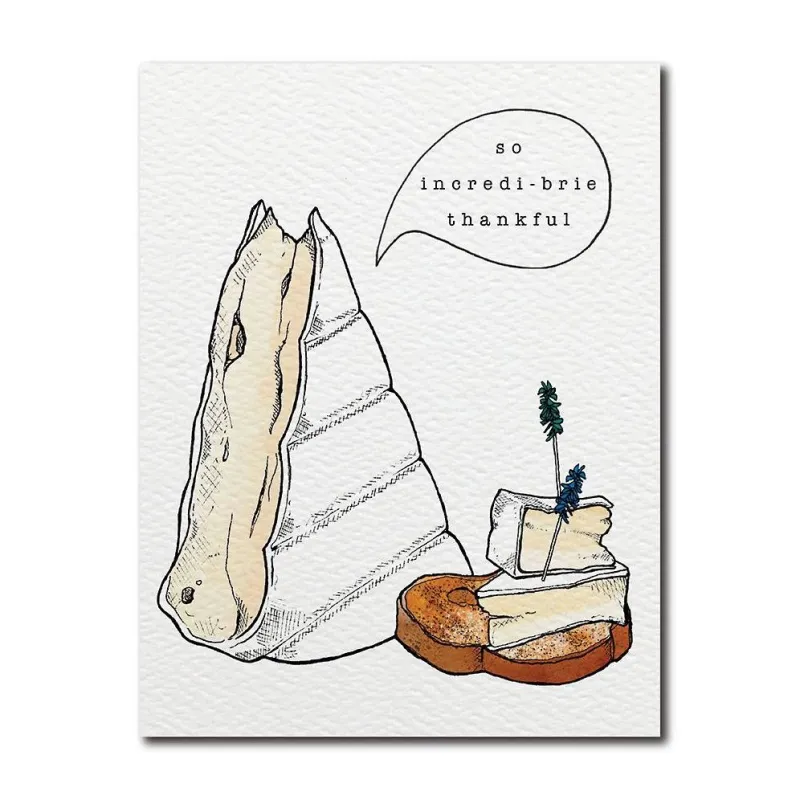 Incredi-brie Thankful Card sold by Paper Source
