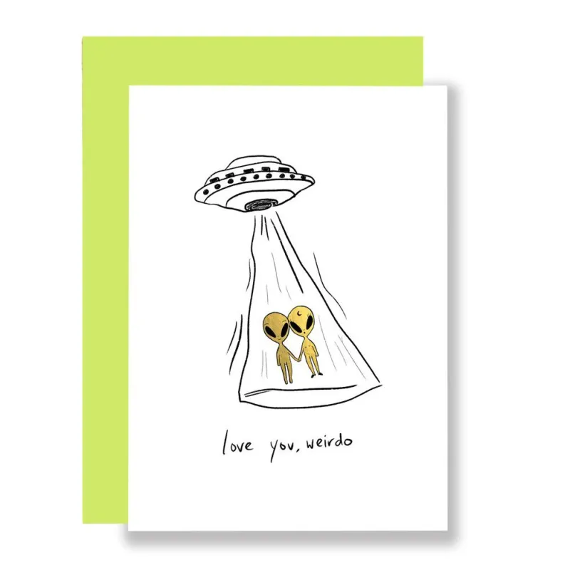 Weirdo Aliens Love Card made by Paper Source