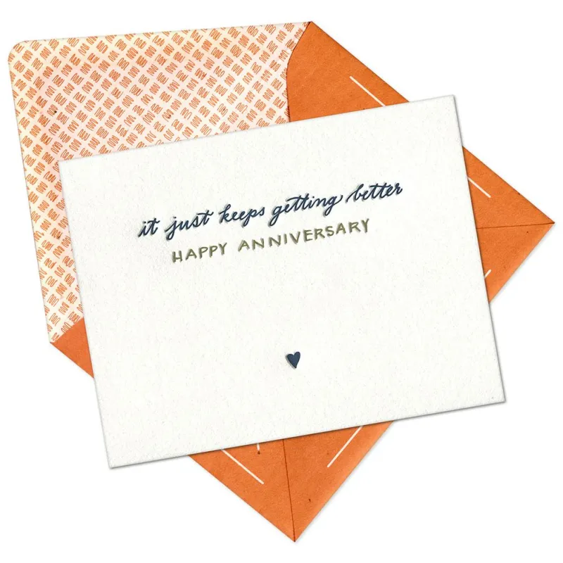 Keeps Getting Better Anniversary Card sold by Paper Source