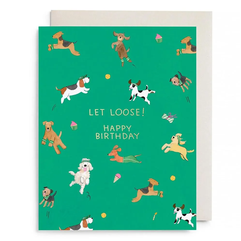 Off Leash Birthday Greeting Card sold by Paper Source