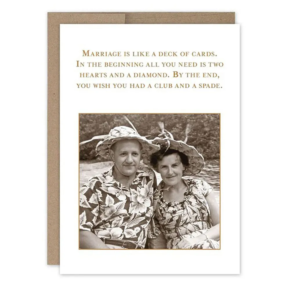 Marriage Is Like a Deck of Cards Anniversary Card sold by Paper Source