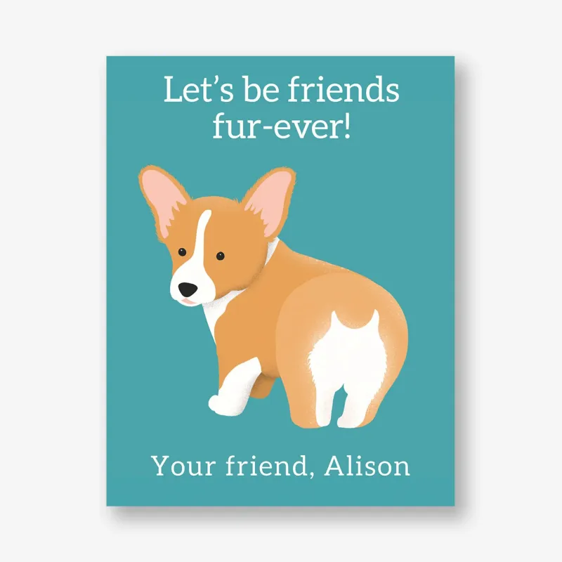 Corgi Custom Valentine Card sold by Paper Source