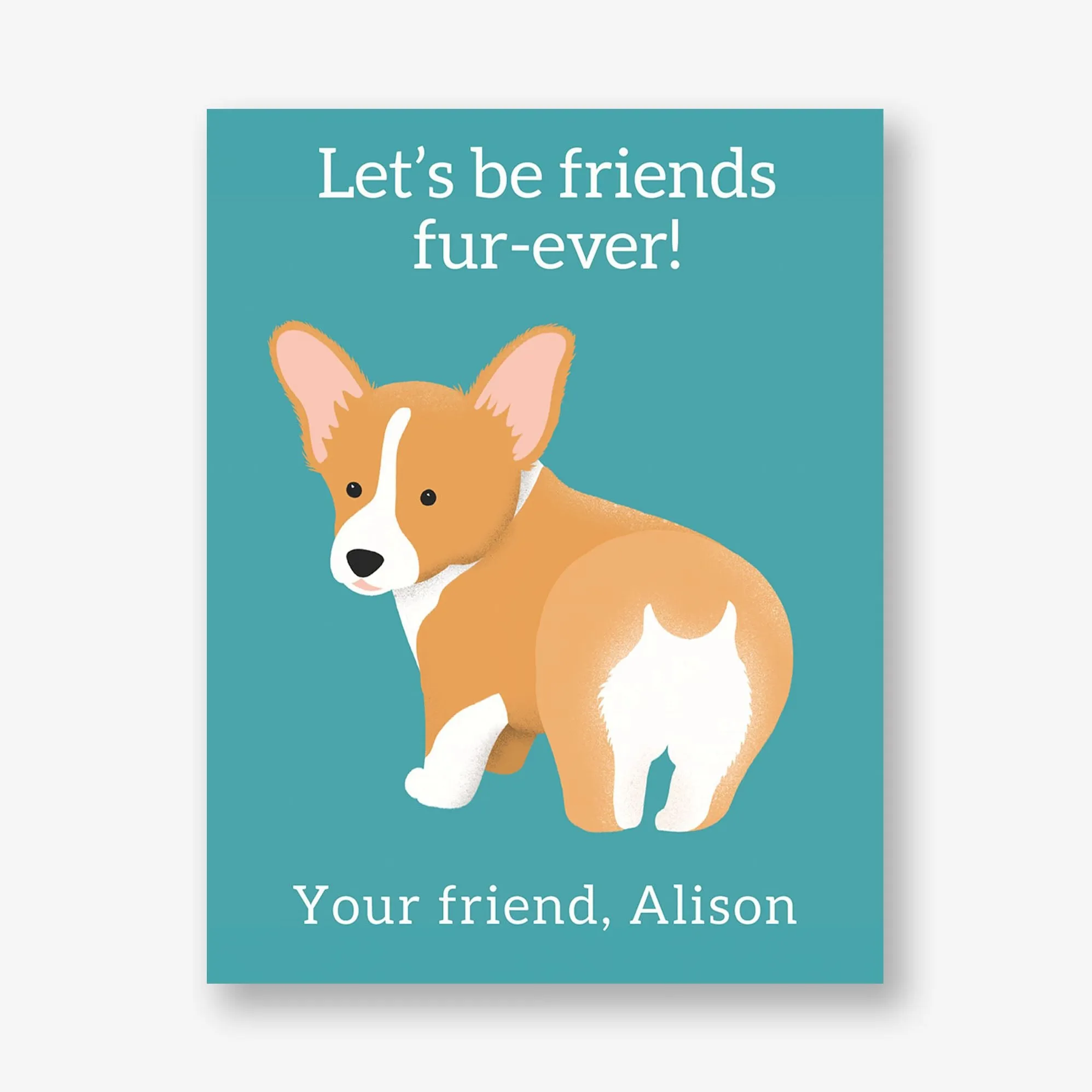 Corgi Custom Valentine Card sold by Paper Source
