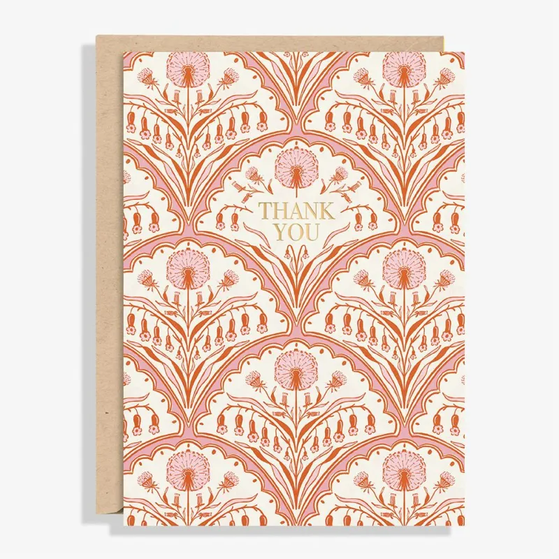 Scalloped Floral Thank You Card sold by Paper Source