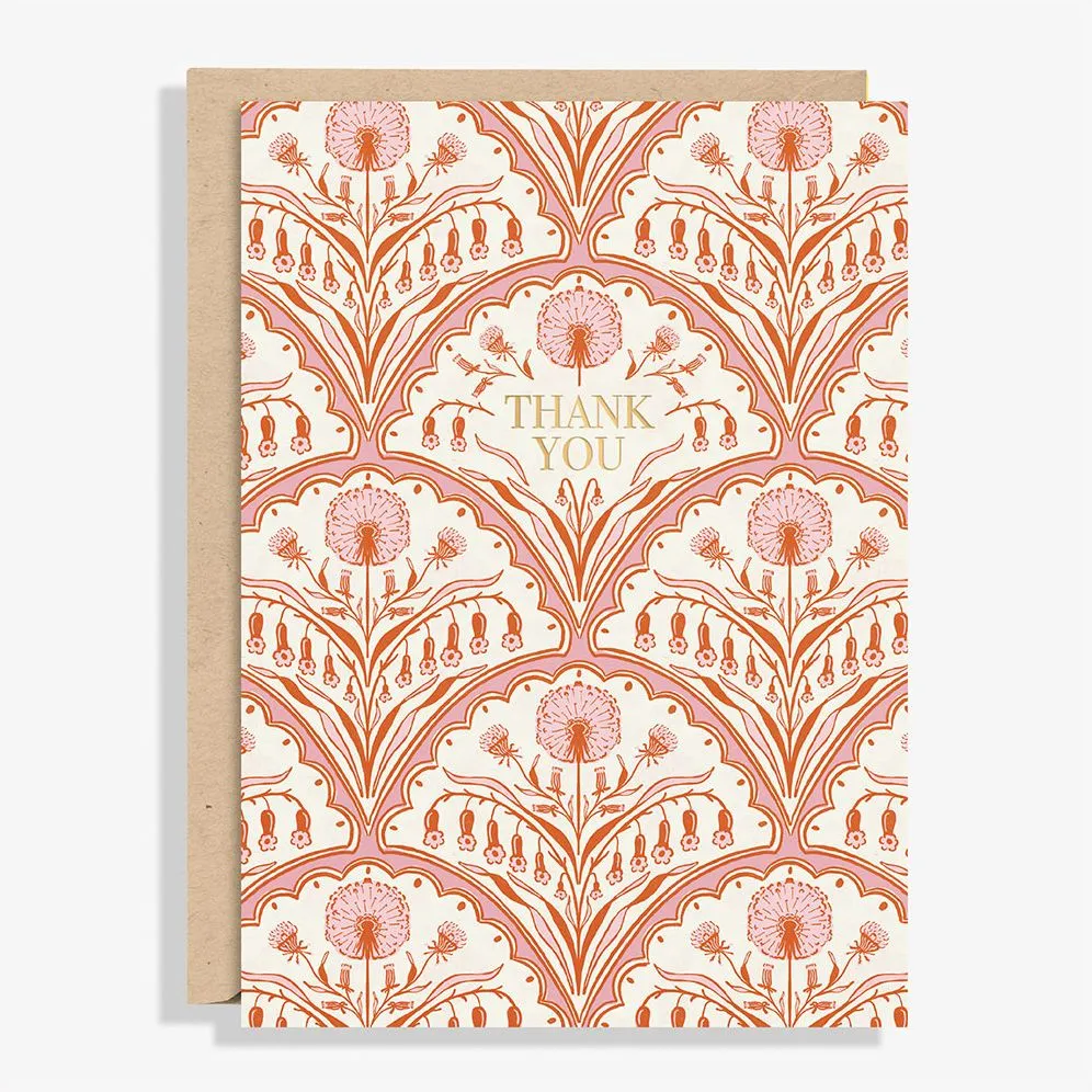 Scalloped Floral Thank You Card sold by Paper Source