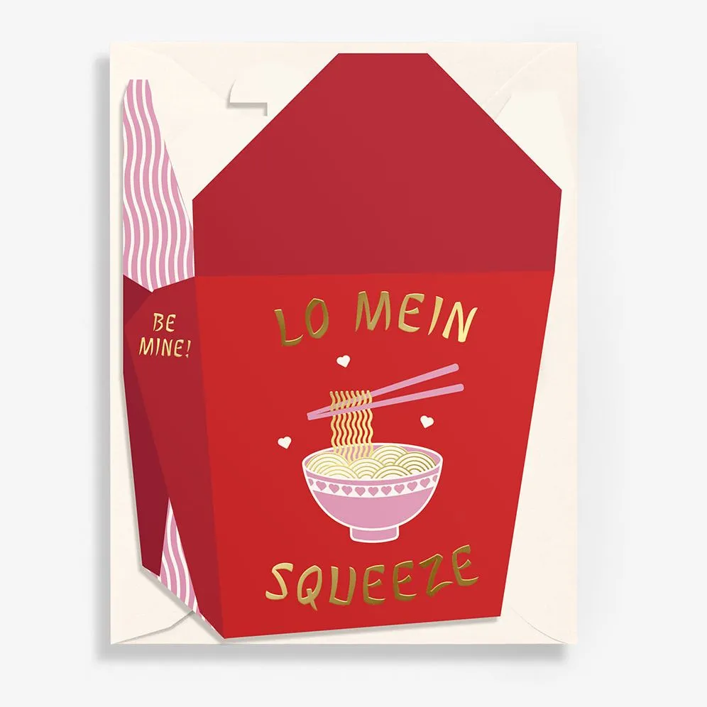Lo Mein Squeeze Love Diecut Card sold by Paper Source