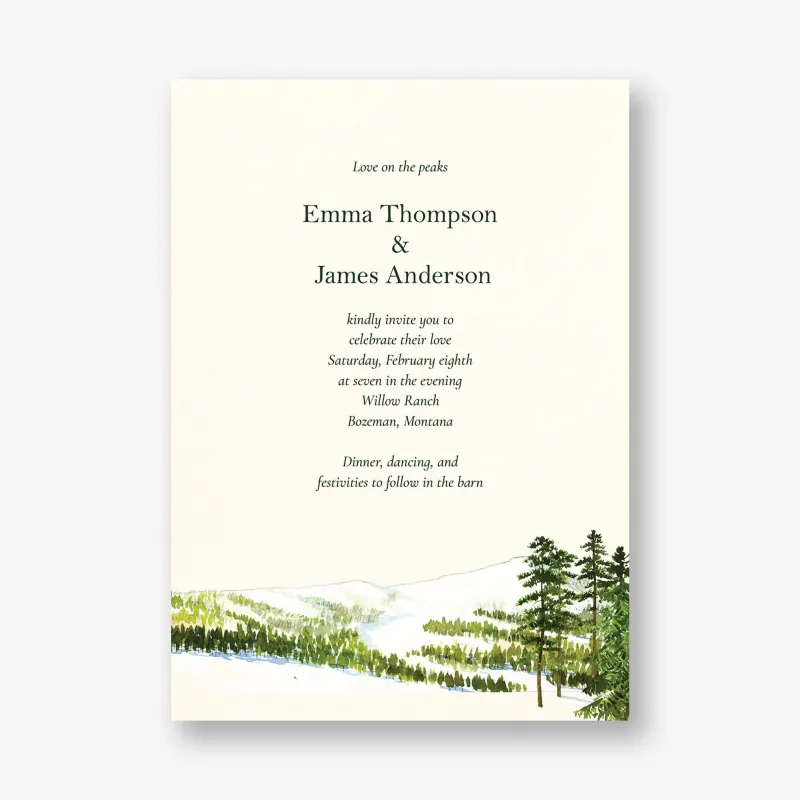 Snow-Capped Clearing Wedding Invitation sold by Paper Source