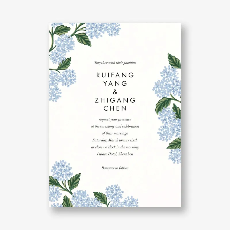 Hydrangea Frame Wedding Invitation sold by Paper Source