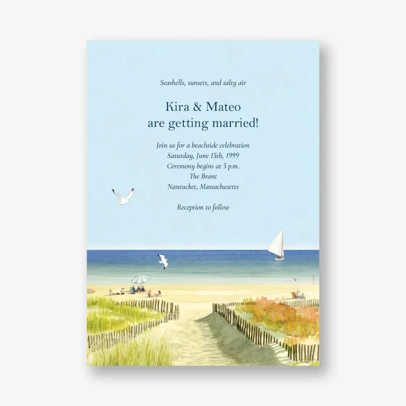 Sandy Path Wedding Invitation sold by Paper Source