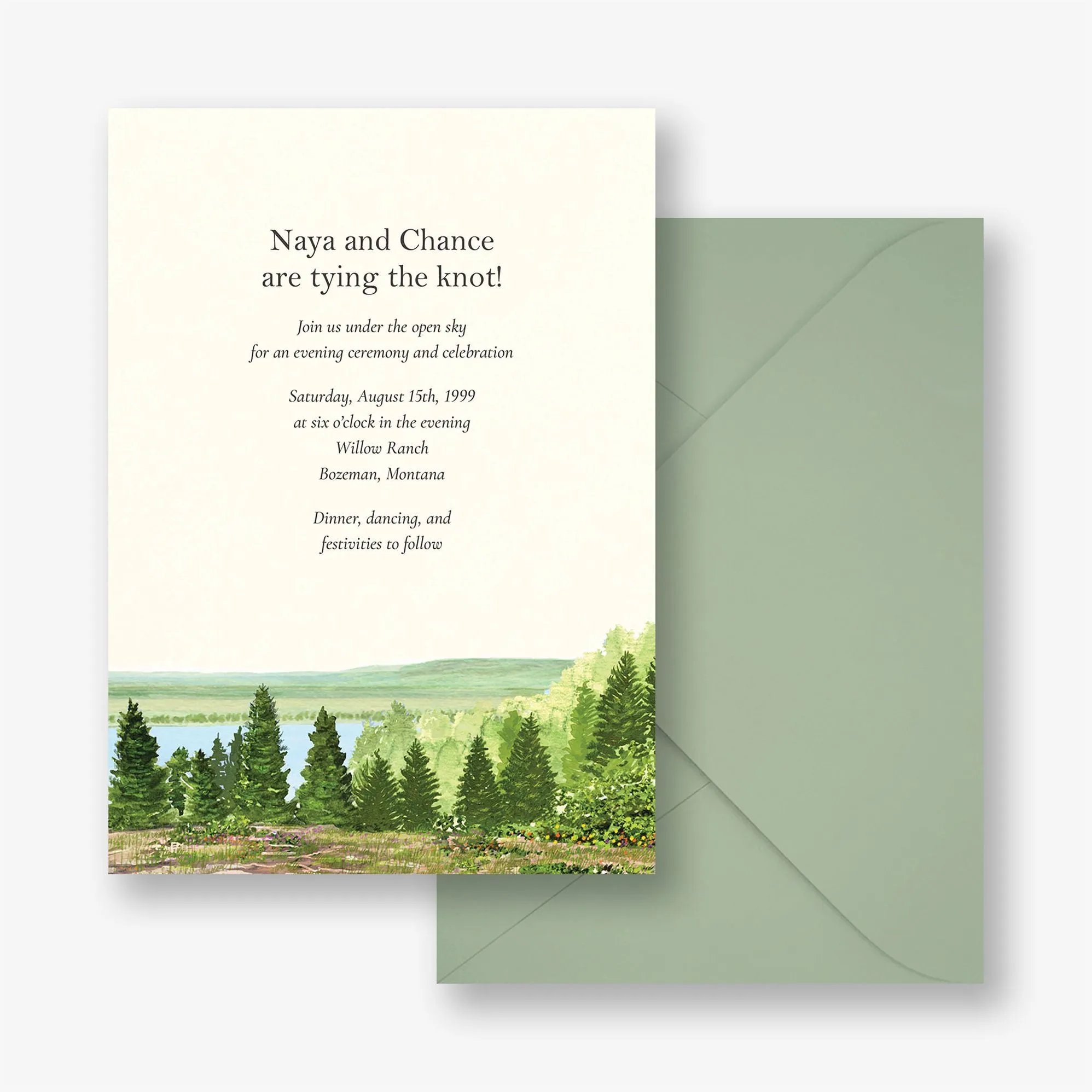 Open Sky Wedding Invitation sold by Paper Source product image thumbnail 3
