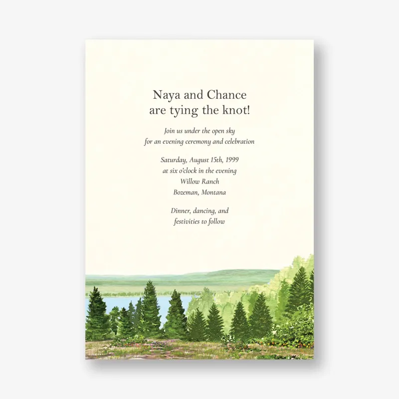 Open Sky Wedding Invitation sold by Paper Source