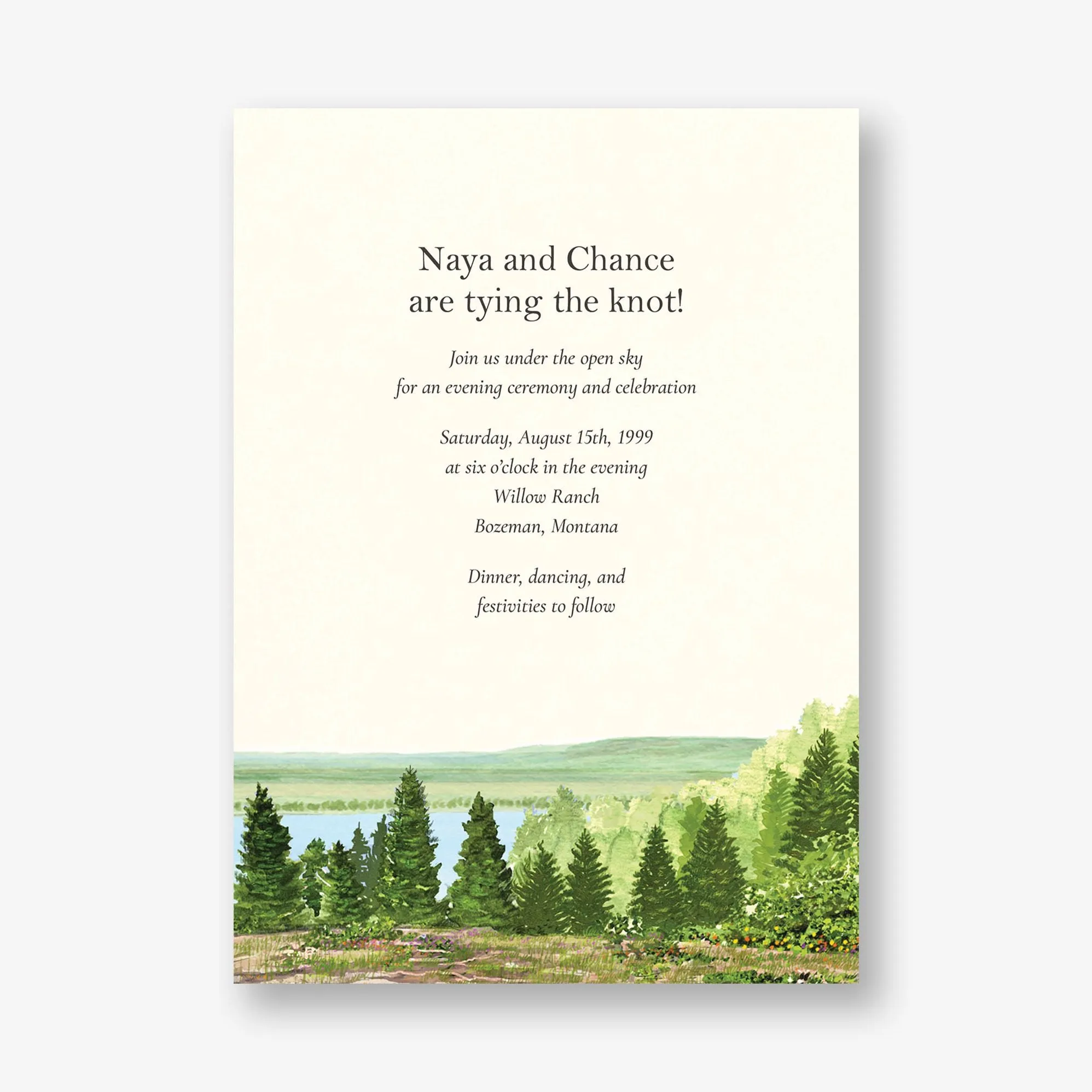 Open Sky Wedding Invitation sold by Paper Source