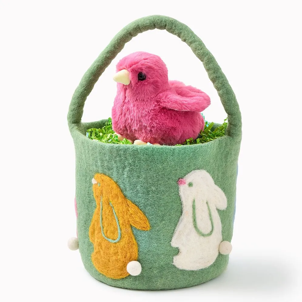 Bunny Pom Felt Basket sold by Paper Source product image thumbnail 2