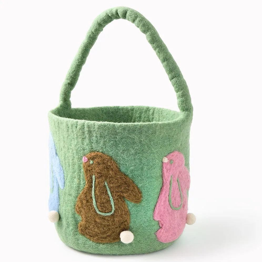 Bunny Pom Felt Basket sold by Paper Source