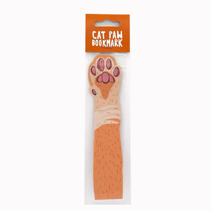 Orange Cat Paw Bookmark sold by Paper Source