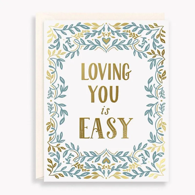 Loving You Is Easy Greeting Card sold by Paper Source