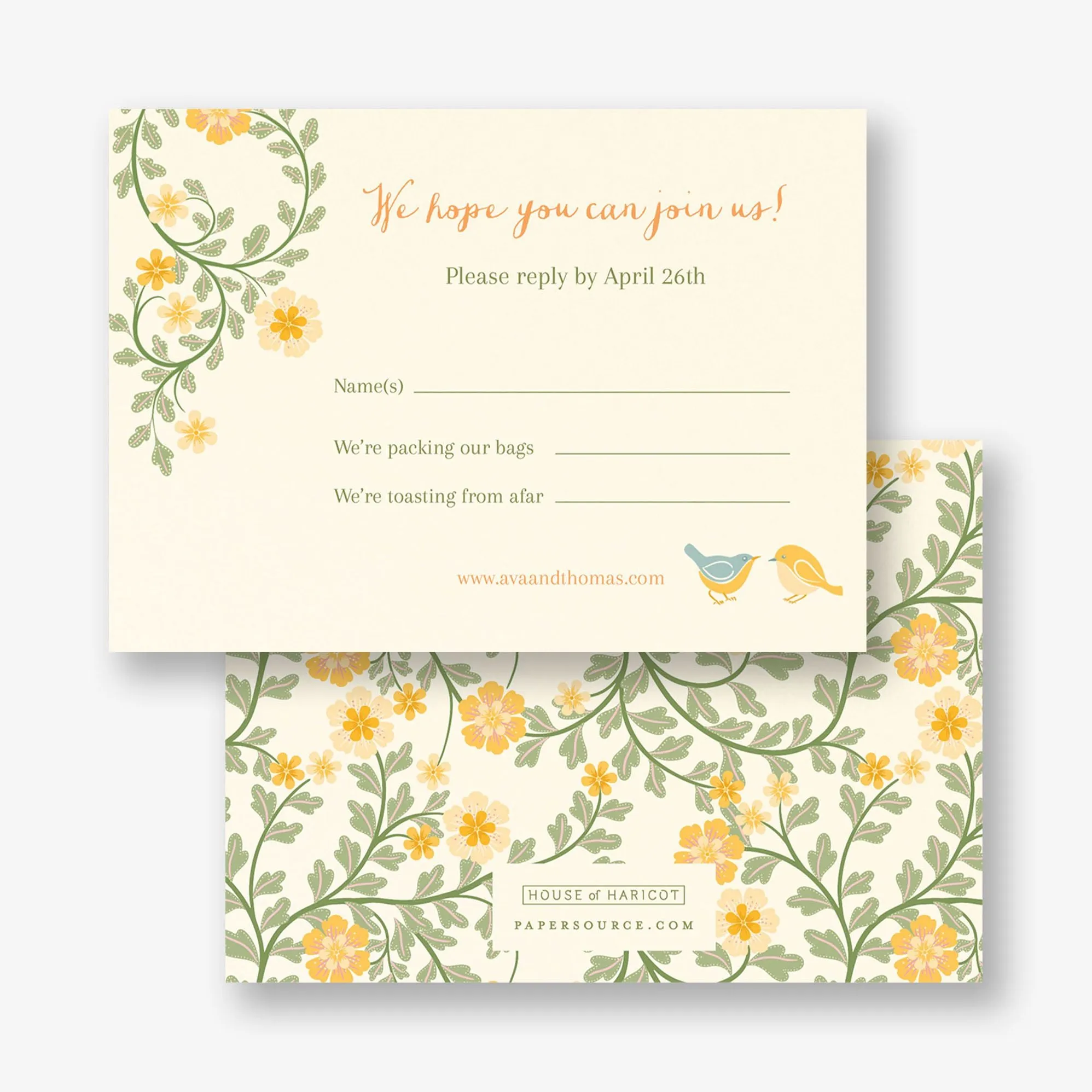 Flower Garden Response Card sold by Paper Source product image thumbnail 3