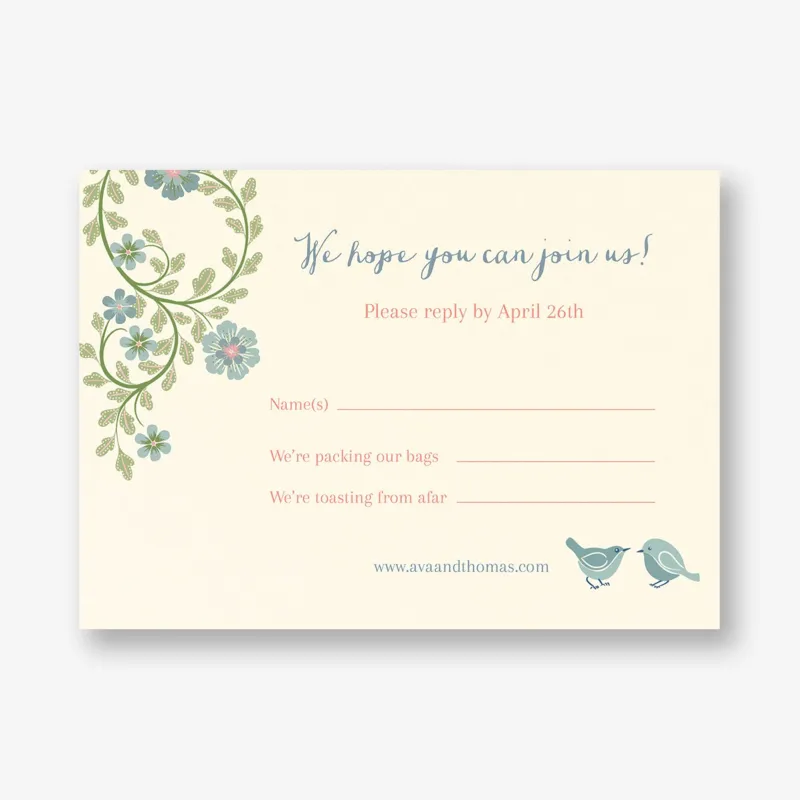 Flower Garden Response Card sold by Paper Source