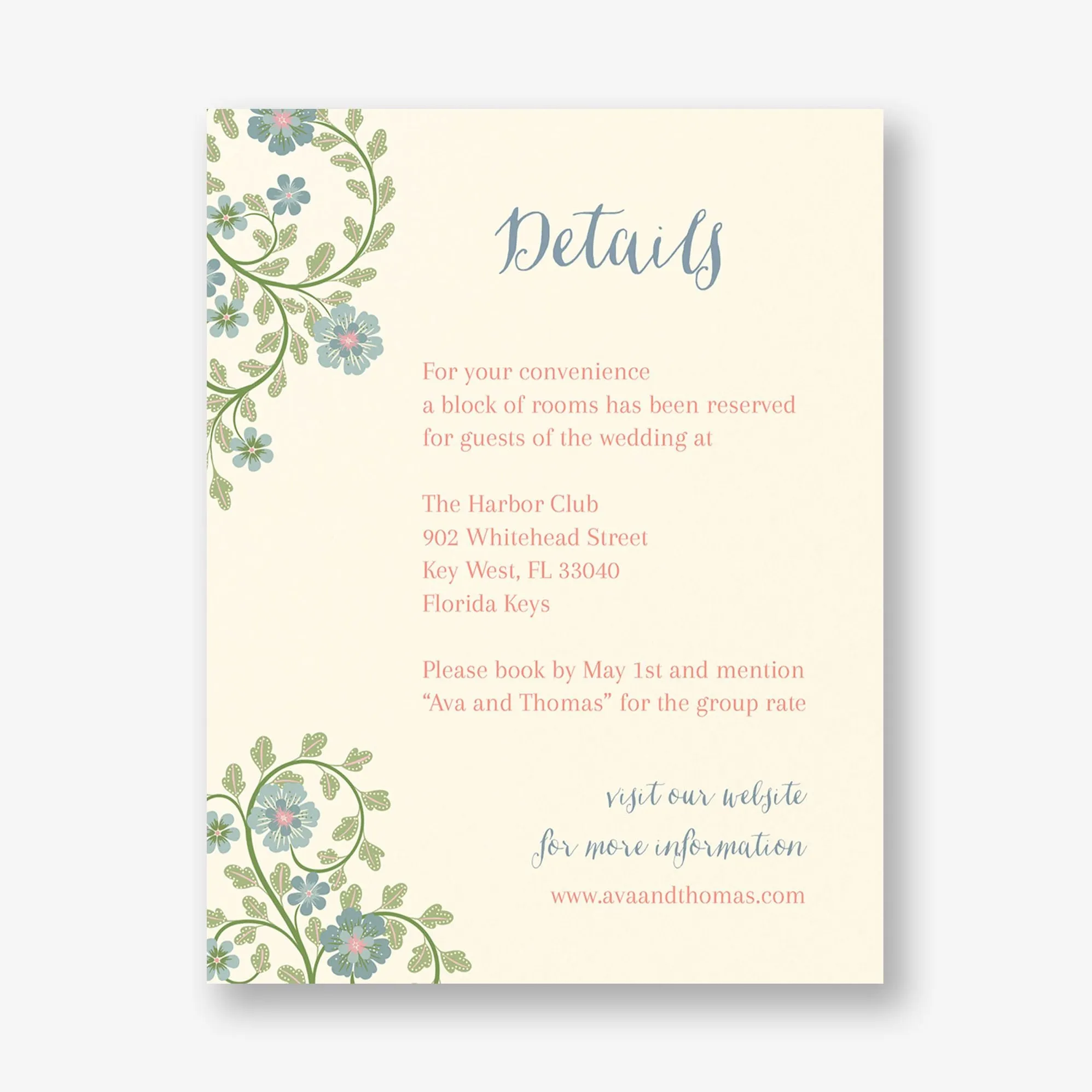 Flower Garden Information Card sold by Paper Source