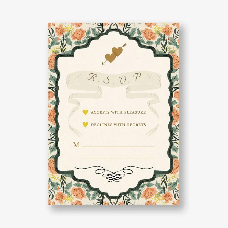 Vintage Hearts Response Card made by Paper Source