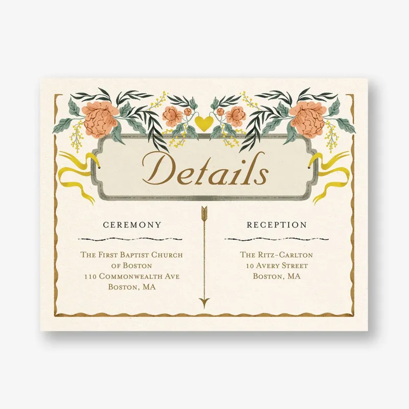 Vintage Hearts Information Card made by Paper Source