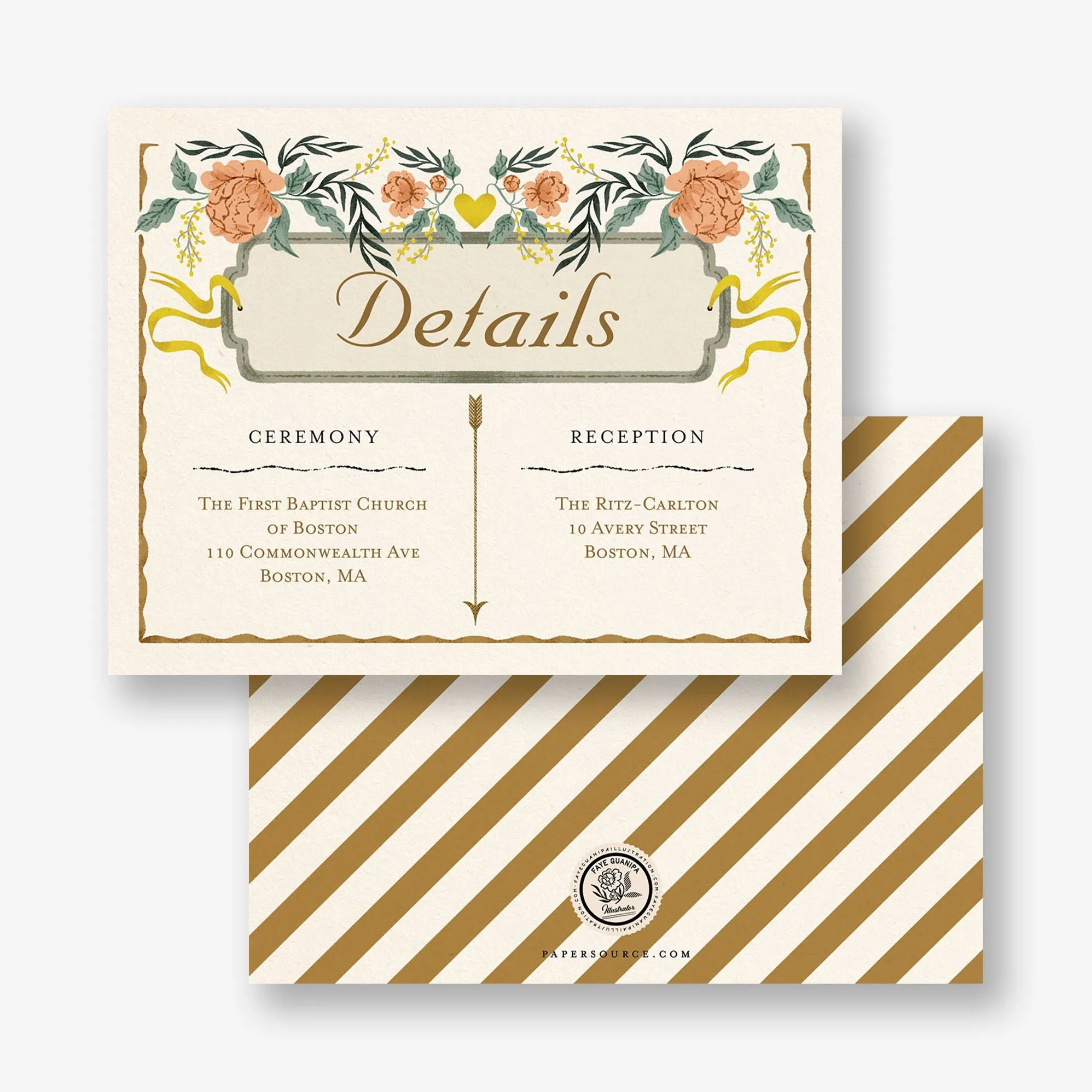 Vintage Hearts Information Card sold by Paper Source product image thumbnail 3