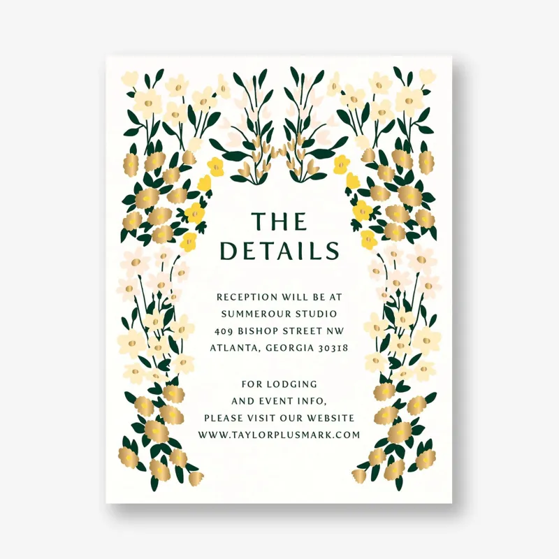 Cottage Garden Foil Information Card made by Paper Source