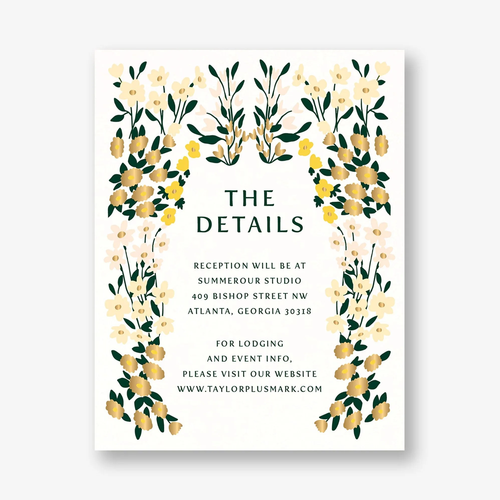 Cottage Garden Foil Information Card sold by Paper Source