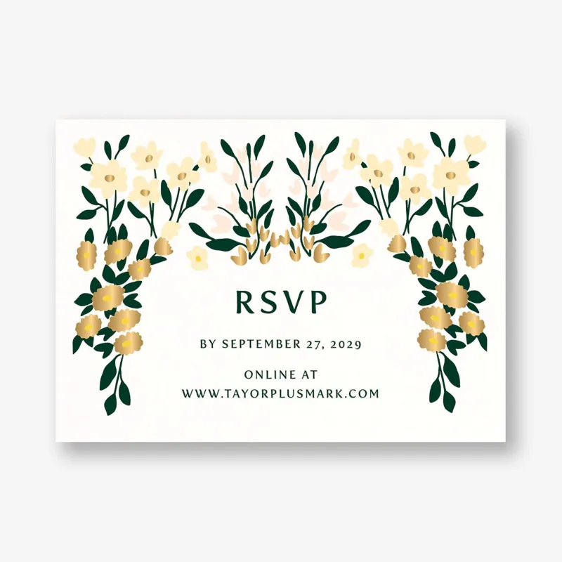 Cottage Garden Foil Response Card made by Paper Source