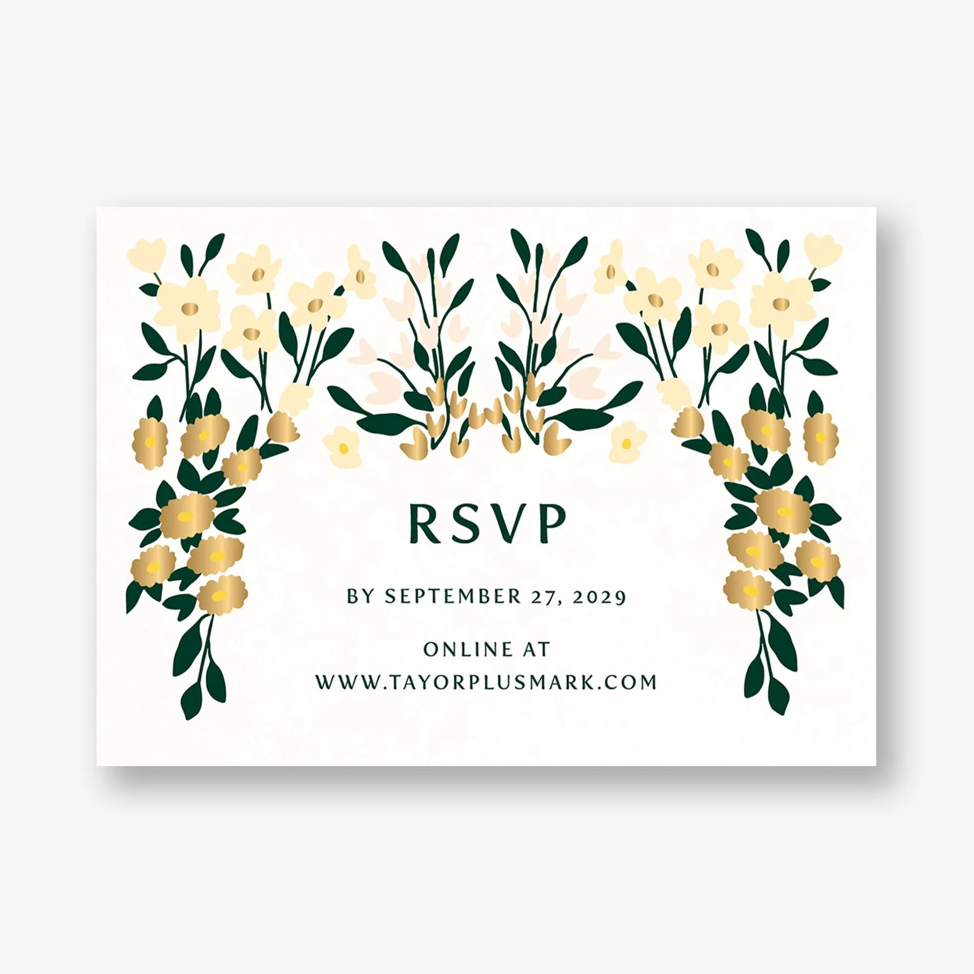 Cottage Garden Foil Response Card sold by Paper Source