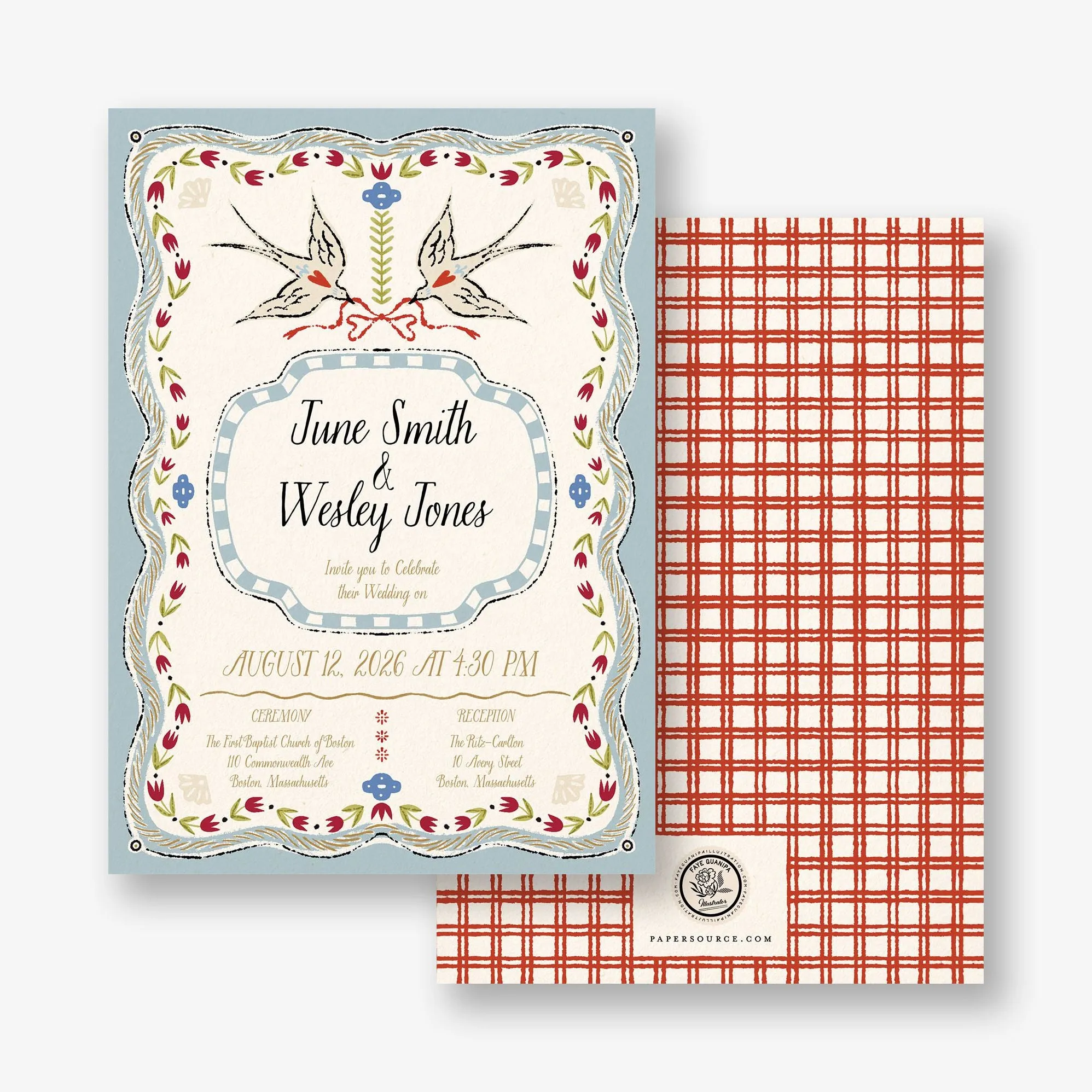 Folk Maximalist Wedding Invitation sold by Paper Source product image thumbnail 3