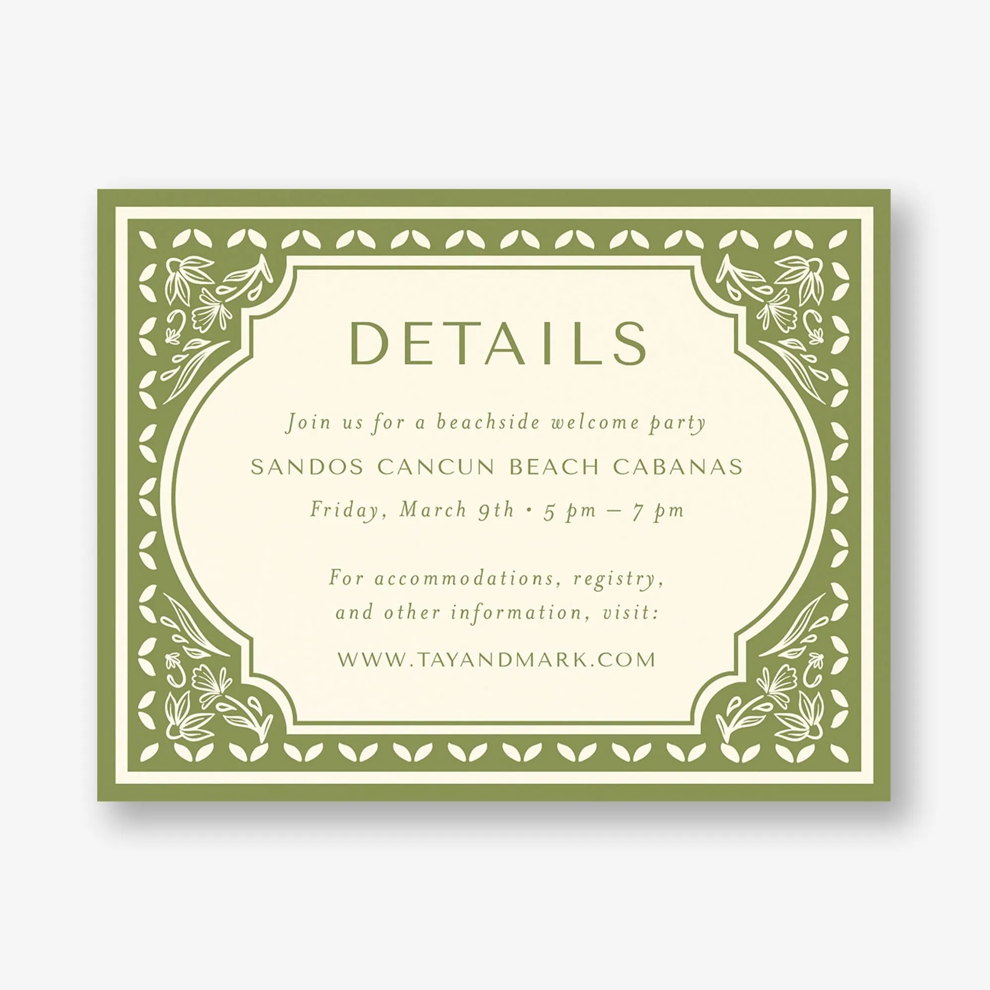 Folk Floral Frame Information Card sold by Paper Source product image thumbnail 5