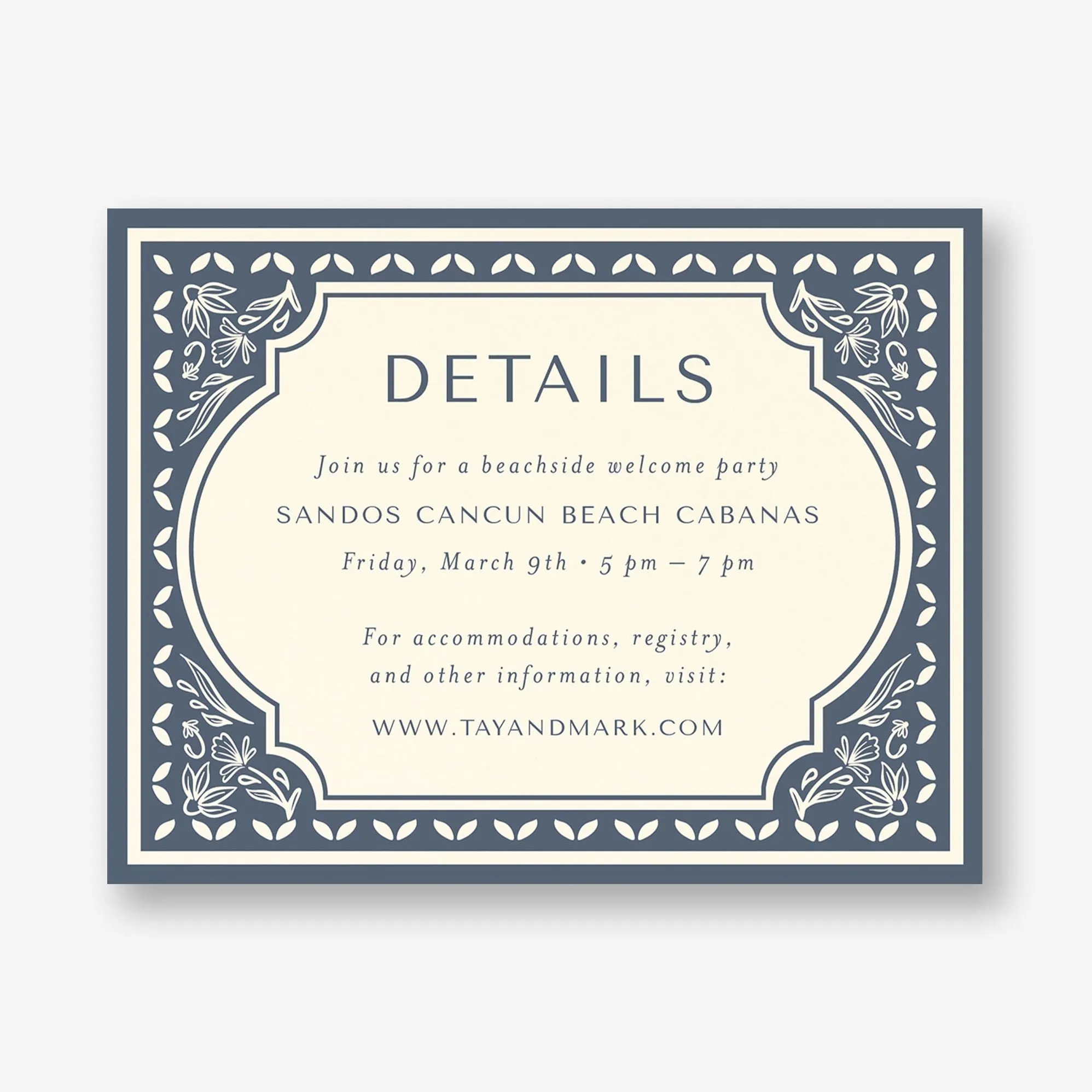 Folk Floral Frame Information Card sold by Paper Source product image thumbnail 3