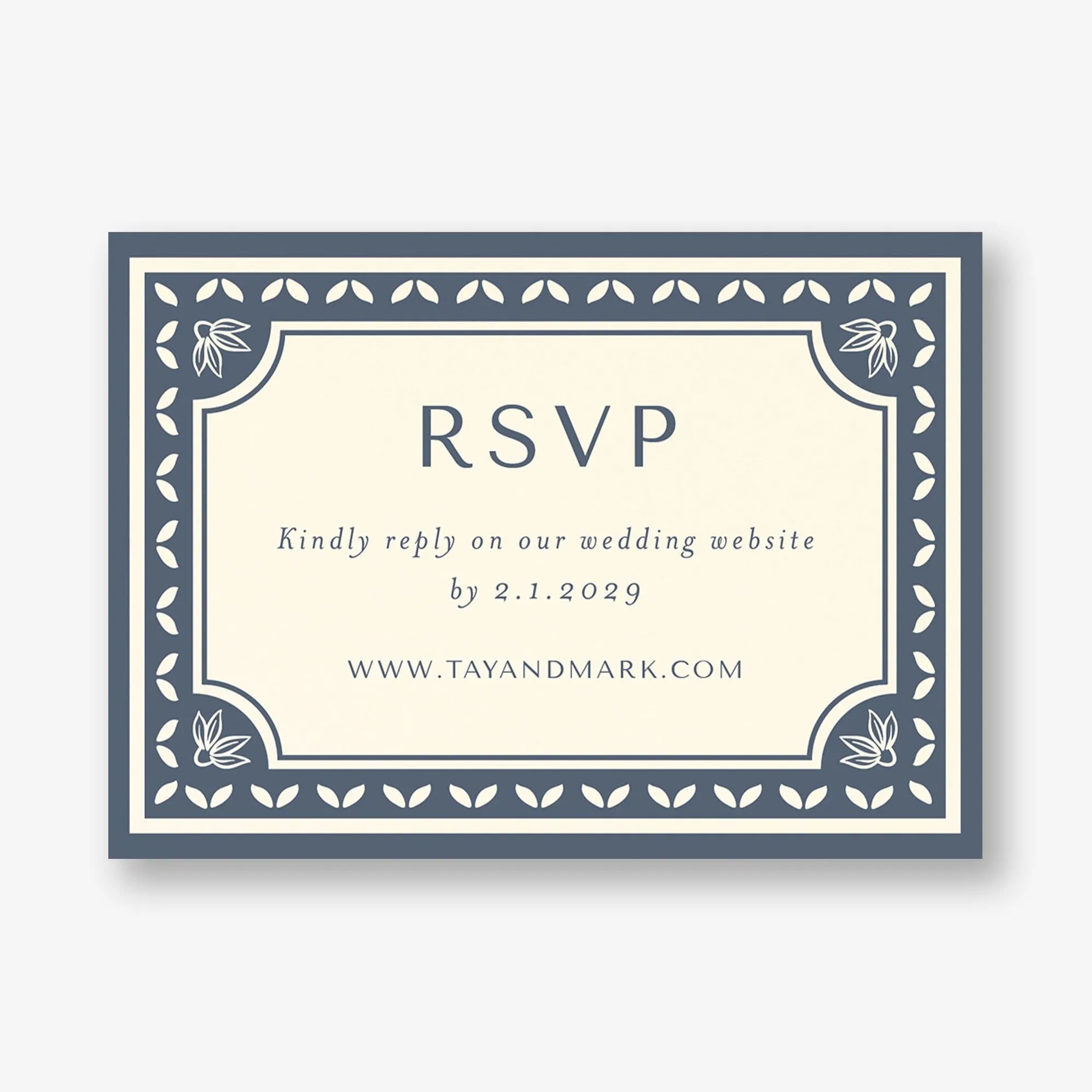 Folk Floral Frame Response Card sold by Paper Source product image thumbnail 2