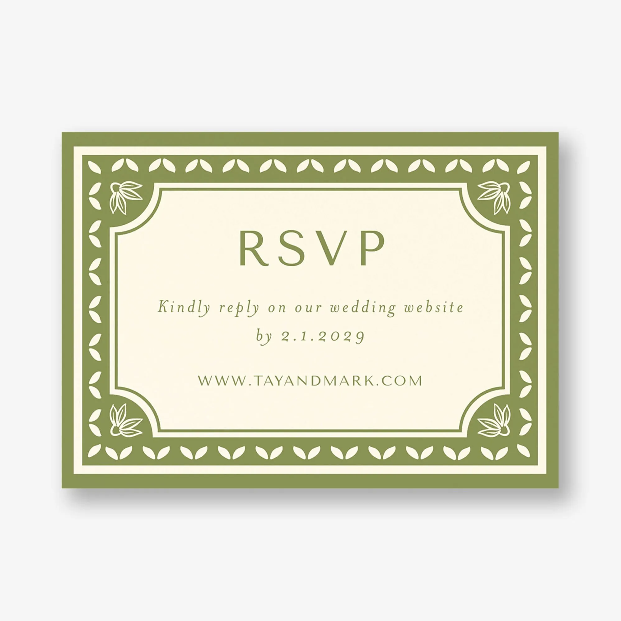 Folk Floral Frame Response Card sold by Paper Source product image thumbnail 5