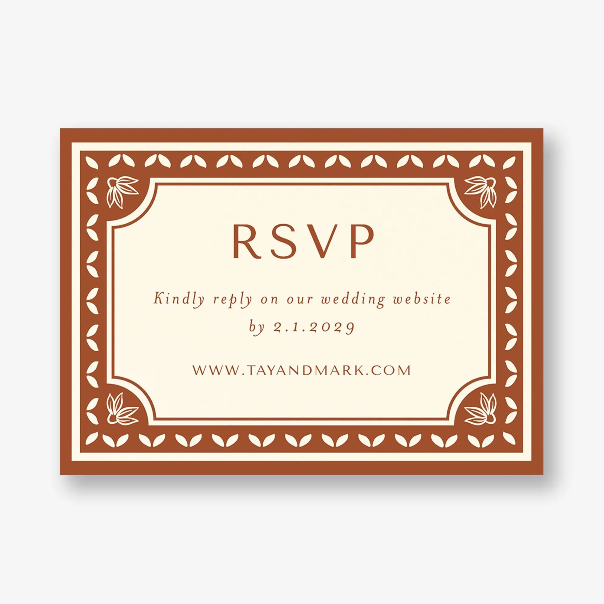 Folk Floral Frame Response Card sold by Paper Source product image thumbnail 4
