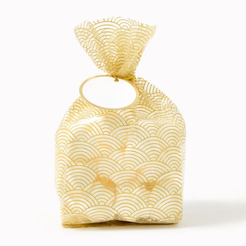 Gold Scalloped Cello Bag Set of 15 made by Paper Source