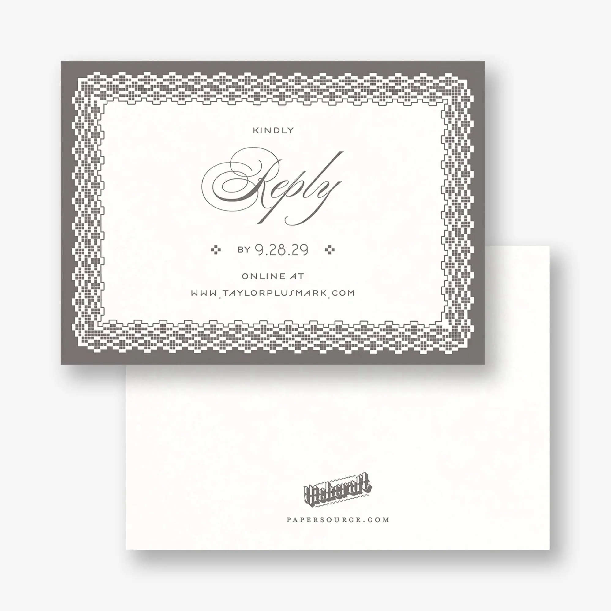 Vintage Lace Response Card sold by Paper Source product image thumbnail 2